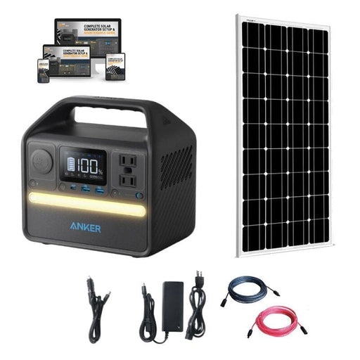Anker PowerHouse 521 | 256Wh / 200W Portable Power Station + Choose Your Custom Bundle | Complete Solar Kit - ShopSolar.com