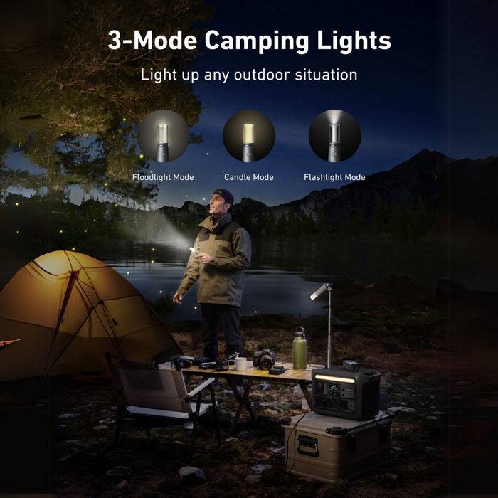 Anker SOLIX C800X Portable Power Station | 768Wh / 1,200W | 10 Ports + 3-Mode Camping Light | Fast Solar & Wall Recharge | 5-Year Warranty
