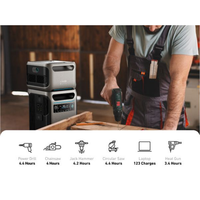 Anker SOLIX F3800 Expansion Battery | Add 3.84kWh Per Pack | Expand Up to 26.9kWh | 10-Year Lifespan | 5-Year Warranty