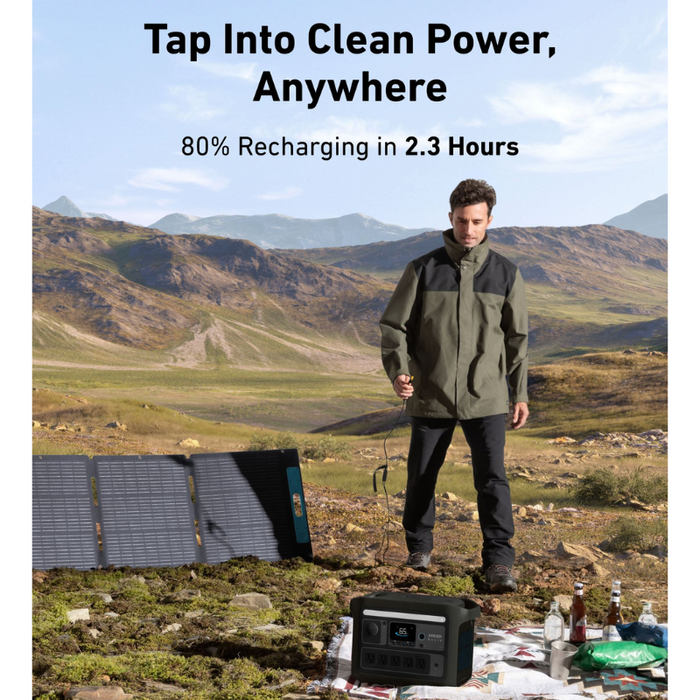 Anker SOLIX C800X Portable Power Station | 768Wh / 1,200W | 10 Ports + 3-Mode Camping Light | Fast Solar & Wall Recharge | 5-Year Warranty