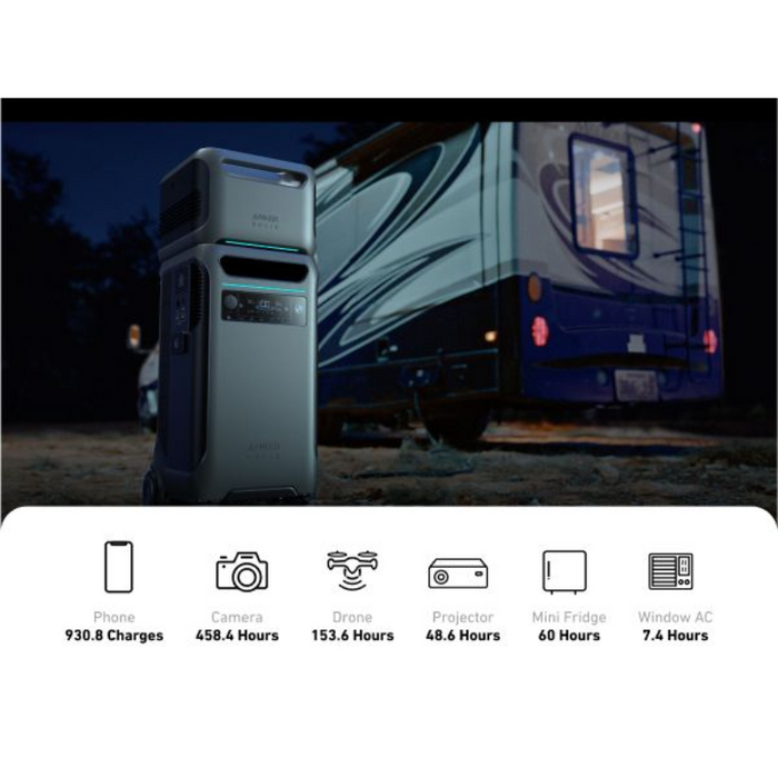 Anker SOLIX F3800 Expansion Battery | Add 3.84kWh Per Pack | Expand Up to 26.9kWh | 10-Year Lifespan | 5-Year Warranty