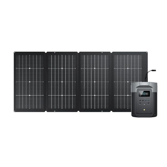 EcoFlow DELTA 2 MAX - 2,400W / 2,048Wh Portable Power Station + Choose Your Custom Bundle Option | Complete Solar Kit