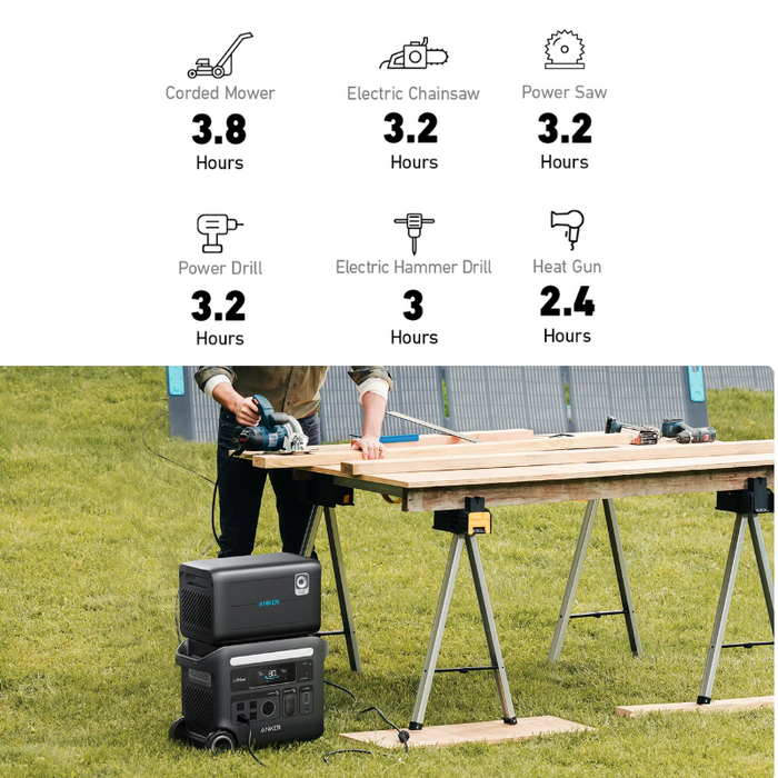 Anker SOLIX BP2600 Expansion Battery | 2,560Wh LiFePO4 | Doubles Capacity to 5,120Wh | 10-Year Lifespan | 5-Year Warranty