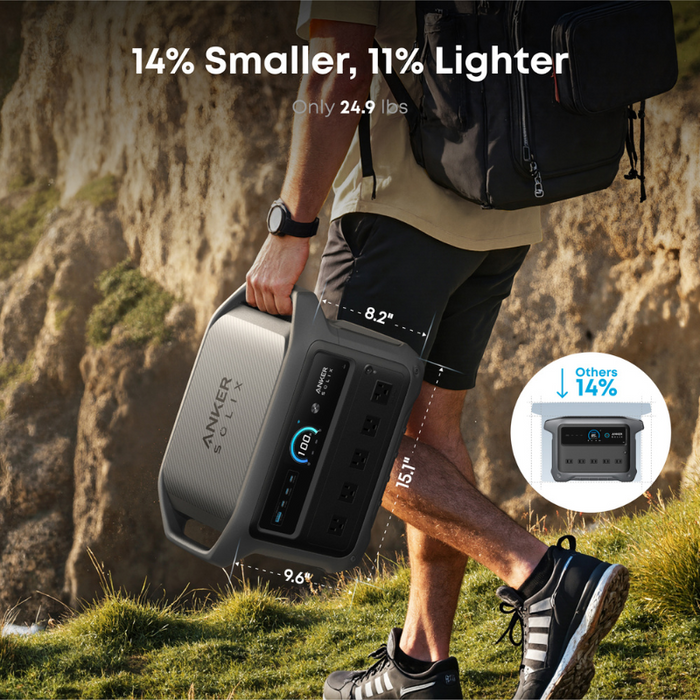 Anker SOLIX C1000 Gen2 Portable Power Station | 2,000W / 1,024Wh | UltraFast Charging | Solar Generator Kit Options | 5-Year Warranty