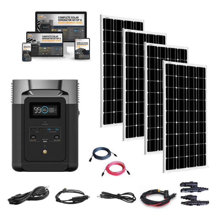 EcoFlow DELTA 2 Portable Power Station Solar Kits + Choose Your Custom Bundle | Complete Solar Kit