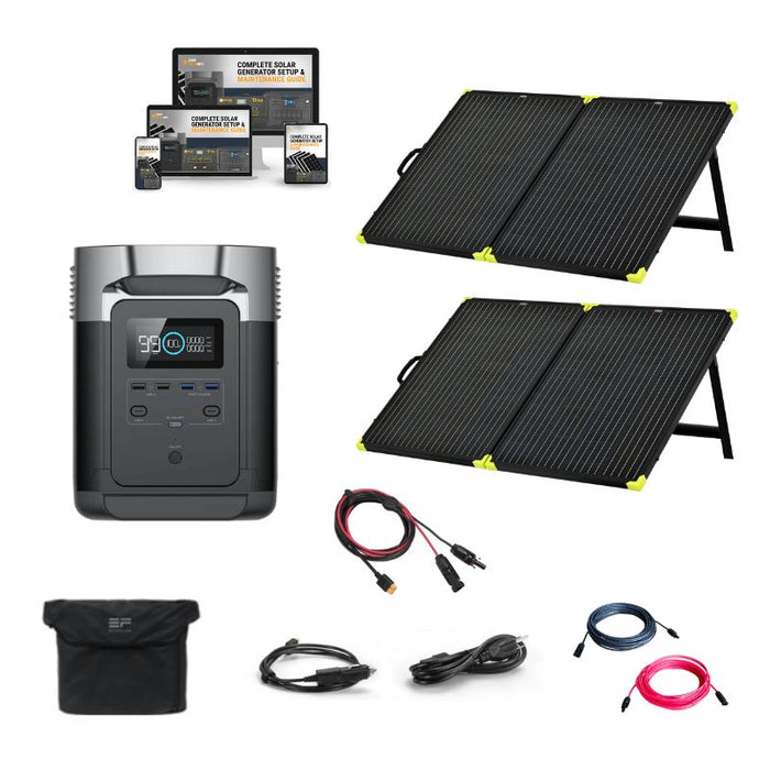 EcoFlow Delta 1800W / 1300Wh Portable Power Station + Choose Your Custom Bundle | Complete Solar Kit