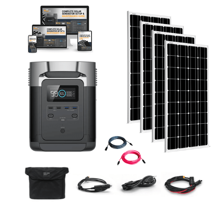 EcoFlow Delta 1800W / 1300Wh Portable Power Station + Choose Your Custom Bundle | Complete Solar Kit