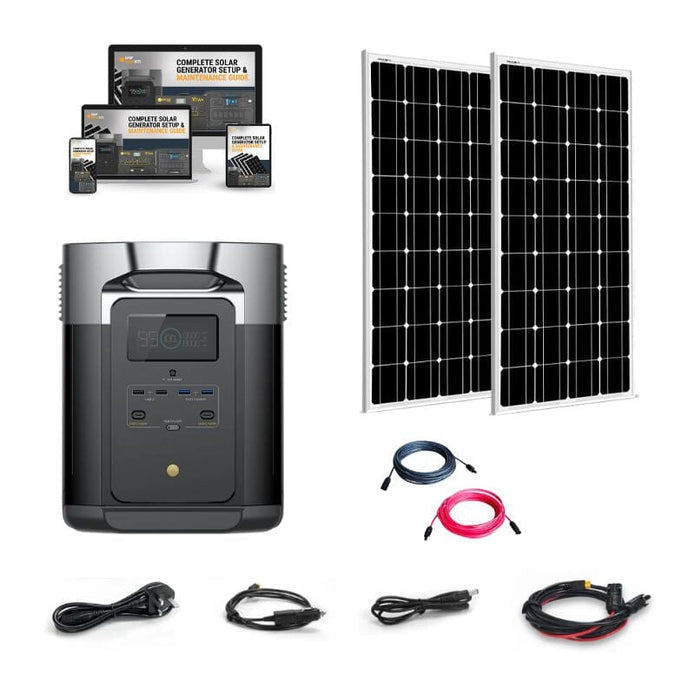 EcoFlow DELTA [MAX] Solar Kits - 2,400W / 2,016Wh Portable Power Station + Choose Your Custom Bundle | Complete Solar Generator Kit