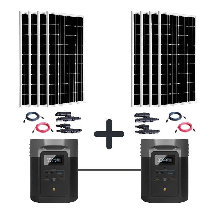 EcoFlow DELTA [MAX] Solar Kits - 2,400W / 2,016Wh Portable Power Station + Choose Your Custom Bundle | Complete Solar Generator Kit