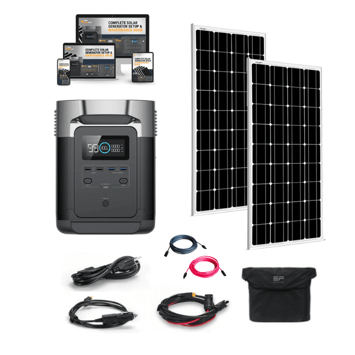 EcoFlow Delta 1800W / 1300Wh Portable Power Station + Choose Your Custom Bundle | Complete Solar Kit