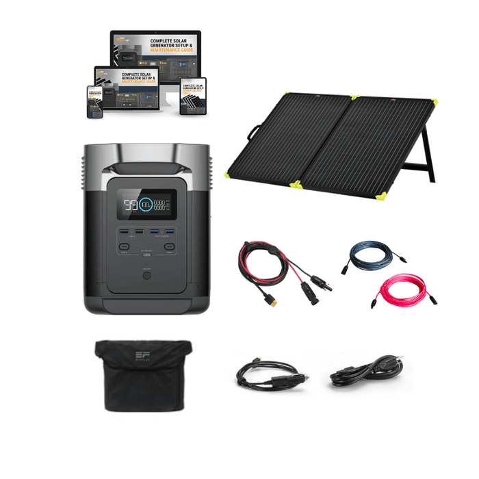 EcoFlow Delta 1800W / 1300Wh Portable Power Station + Choose Your Custom Bundle | Complete Solar Kit