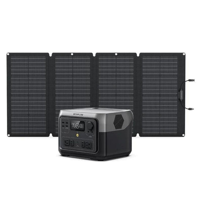 EcoFlow RIVER 2 MAX 512Wh Capacity / 500W Output Portable Power Station + Choose Your Custom Bundle Option | Solar Generator Kit