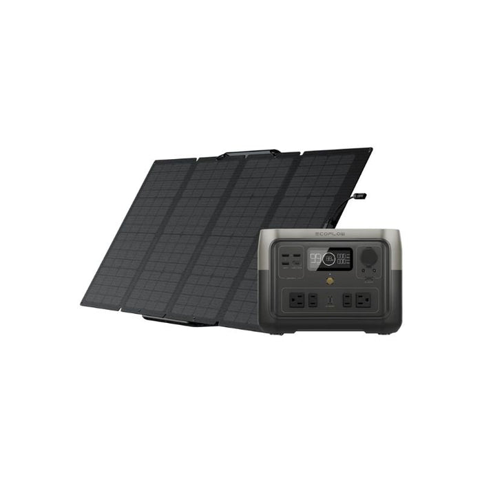 EcoFlow RIVER 2 MAX 512Wh Capacity / 500W Output Portable Power Station + Choose Your Custom Bundle Option | Solar Generator Kit