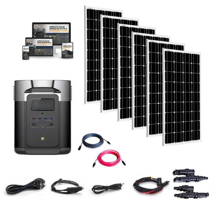 EcoFlow DELTA [MAX] Solar Kits - 2,400W / 2,016Wh Portable Power Station + Choose Your Custom Bundle | Complete Solar Generator Kit