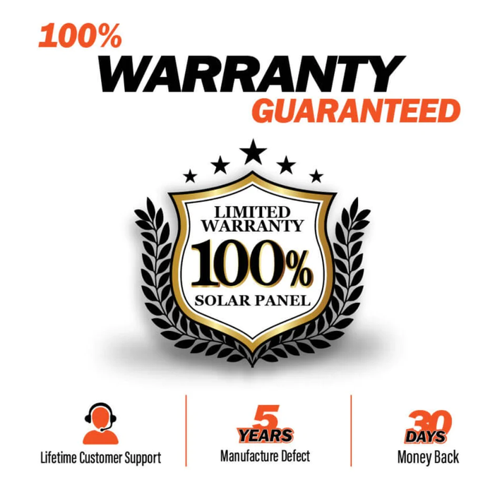 MEGA 100 Watt Monocrystalline Solar Panel | Best 12V Panel for VAN RVs and Off-Grid | 25-Year Output Warranty | UL Certified