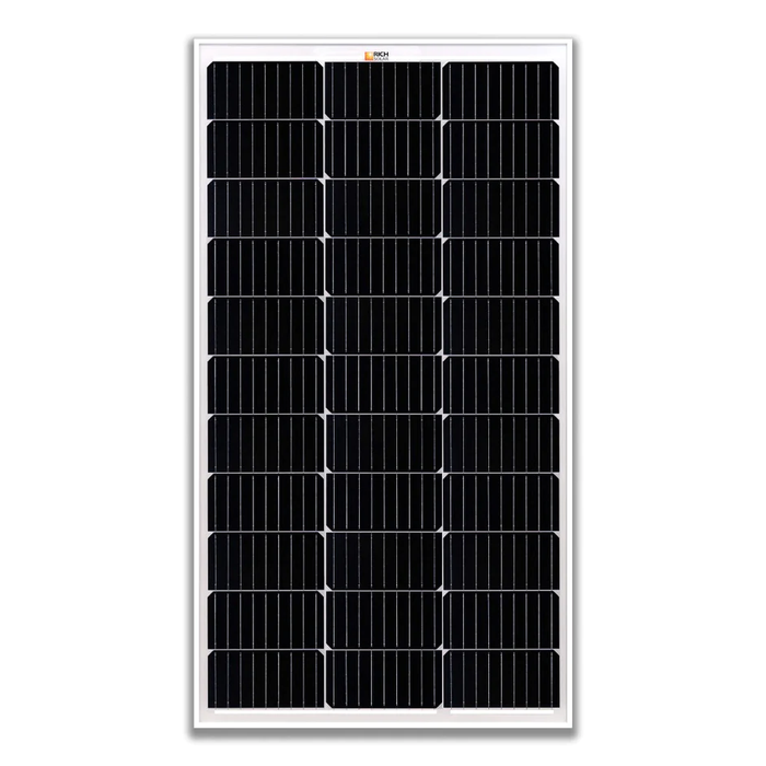 MEGA 100 Watt Monocrystalline Solar Panel | Best 12V Panel for VAN RVs and Off-Grid | 25-Year Output Warranty | UL Certified