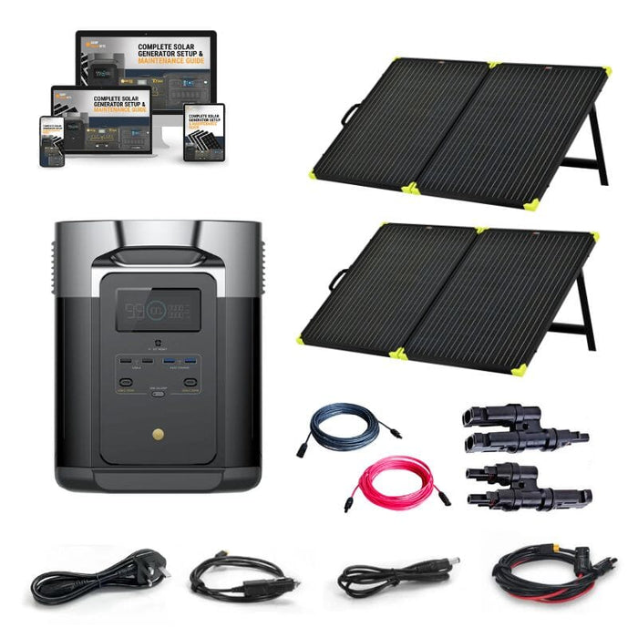 EcoFlow DELTA 2 Portable Power Station Solar Kits + Choose Your Custom Bundle | Complete Solar Kit