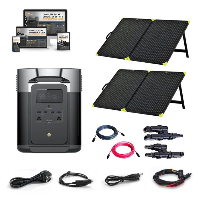 EcoFlow DELTA [MAX] Solar Kits - 2,400W / 2,016Wh Portable Power Station + Choose Your Custom Bundle | Complete Solar Generator Kit