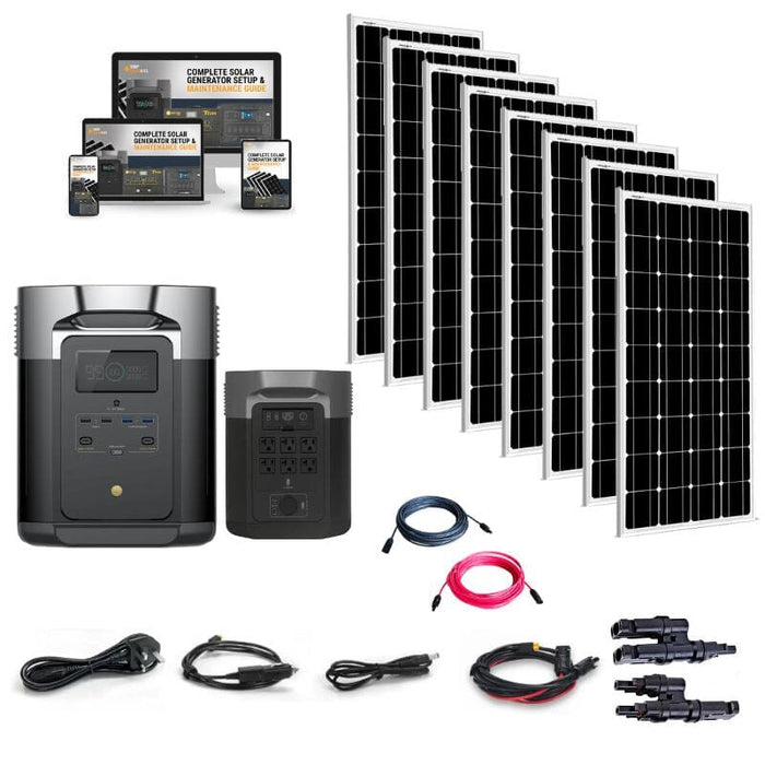 EcoFlow DELTA [MAX] Solar Kits - 2,400W / 2,016Wh Portable Power Station + Choose Your Custom Bundle | Complete Solar Generator Kit