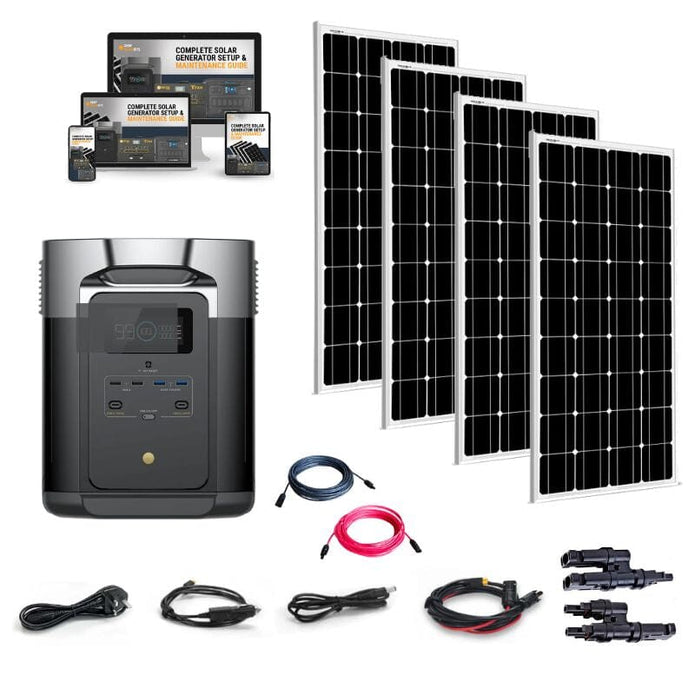 EcoFlow DELTA [MAX] Solar Kits - 2,400W / 2,016Wh Portable Power Station + Choose Your Custom Bundle | Complete Solar Generator Kit