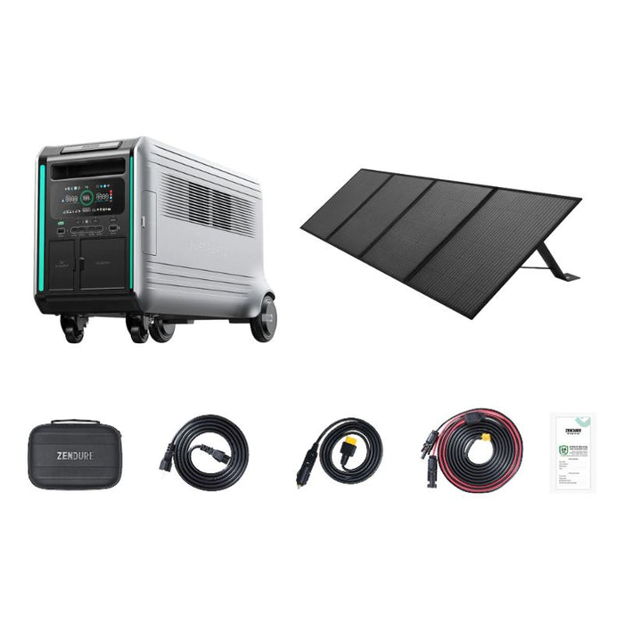 Zendure SuperBase V 4,608Wh / 3,800W Portable Power Station + Choose Your Custom Bundle | Complete Solar Kit