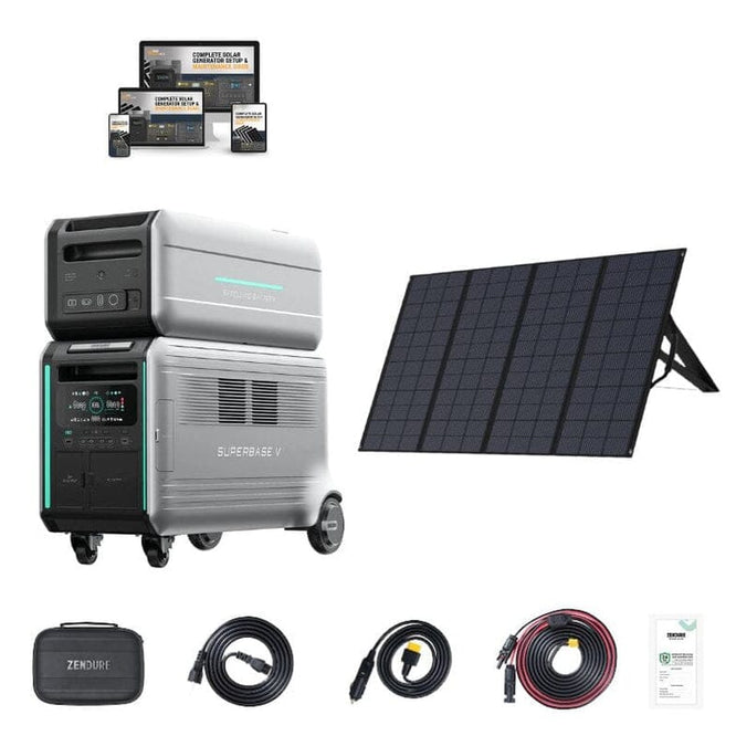 Zendure SuperBase V 4,608Wh / 3,800W Portable Power Station + Choose Your Custom Bundle | Complete Solar Kit