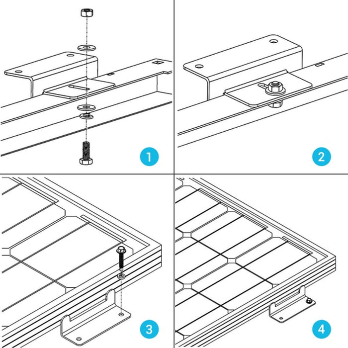 Solar Panel Mounting Z Brackets