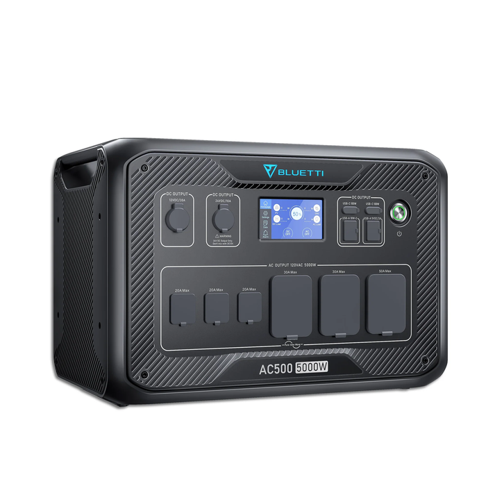 Bluetti AC500 [Main Unit] Portable Solar Generator 5,000W Output | 3,000W PV Input & 10,000W Surge