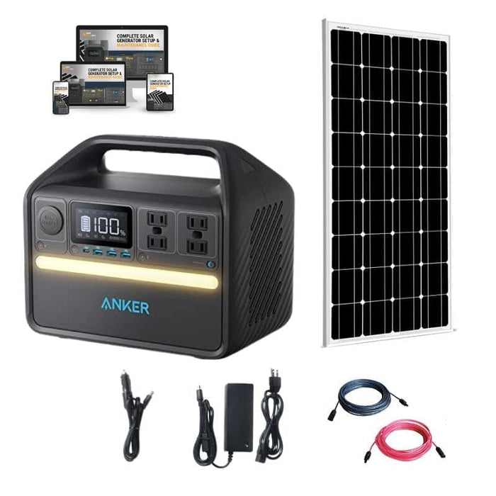 Anker 535 PowerHouse 512Wh / 500W Portable Power Station + Choose Your Custom Bundle | Complete Solar Kit - ShopSolar.com
