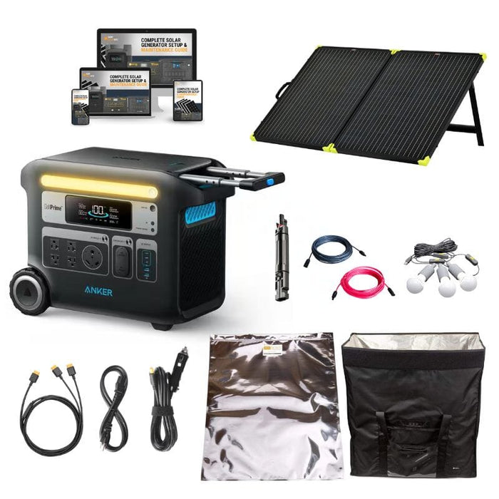 Anker Solix F2600 2,560Wh / 2,400W Portable Power Station + Choose Your Custom Bundle | Complete Solar Kit - ShopSolar.com