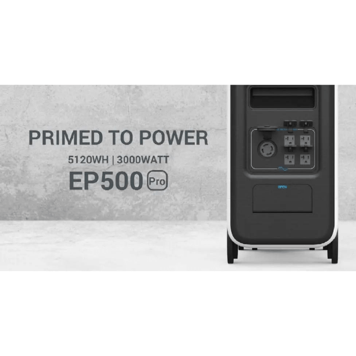 Bluetti EP500 [PRO] 5,100wh / 3,000W Portable Solar Power Station | Off-Grid, Mobile, Emergency Backup