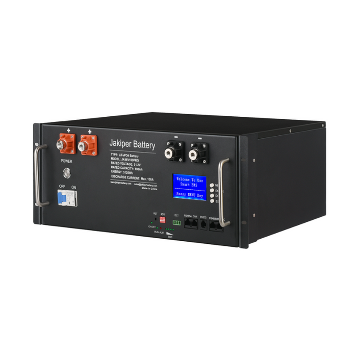 Jakiper [PRO] Lithium Battery | 48V / 100Ah | 5,120wH / 5.12KwH Server Rack Battery