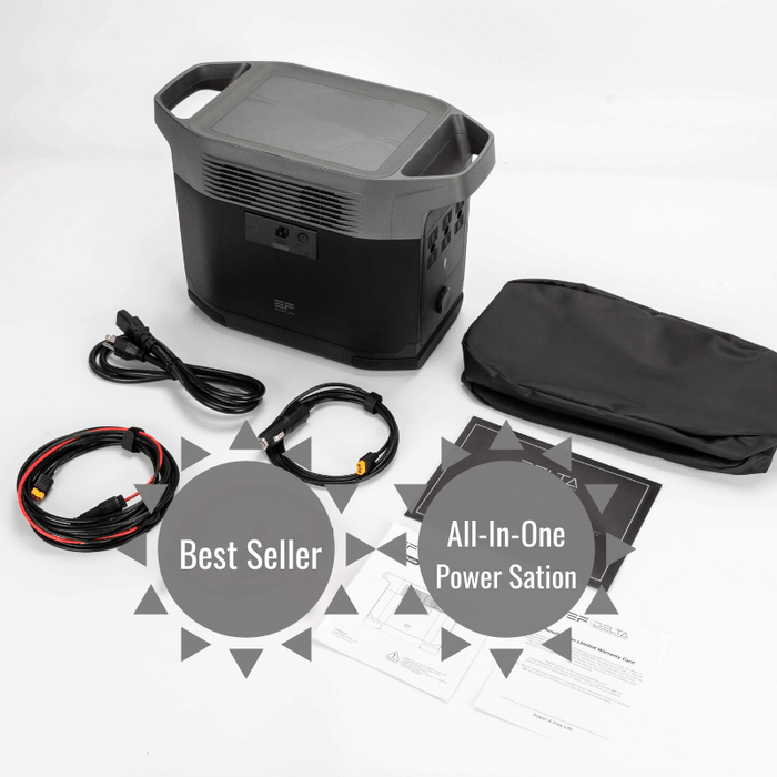 EcoFlow Delta 1800W / 1300Wh Portable Power Station + Choose Your Custom Bundle | Complete Solar Kit