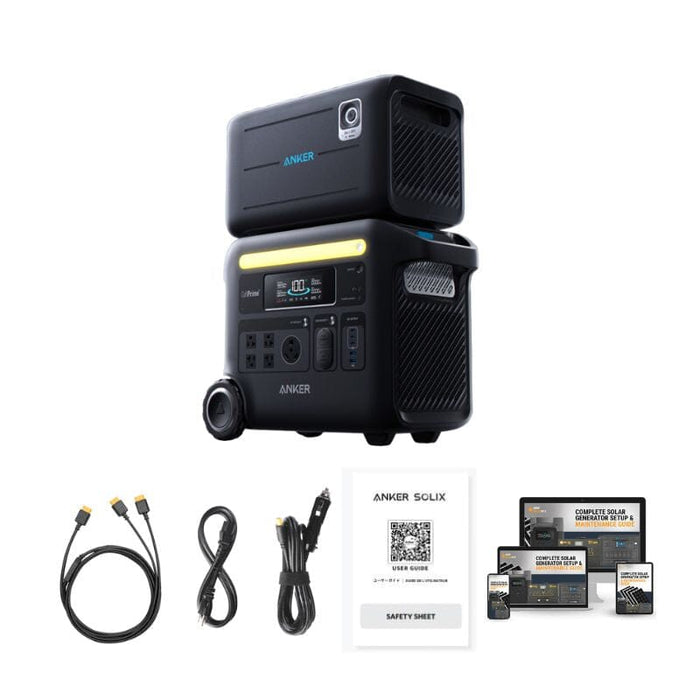 Anker Solix F2600 2,560Wh / 2,400W Portable Power Station + Choose Your Custom Bundle | Complete Solar Kit - ShopSolar.com